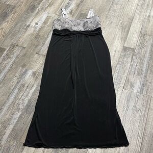 Gray and Black Formal Dress